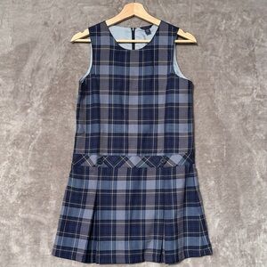 Tommy Hilfiger Blue Plaid kids school girl uniform Dress size 14 new with tags